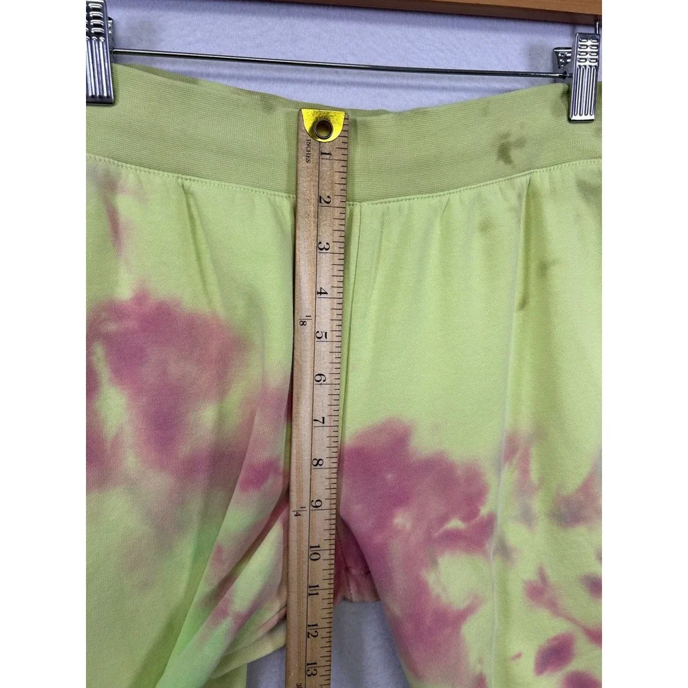 Nike Tie Dye Streetwear Joggers Womens XL Lime Green Berry Fleece Sweatpants